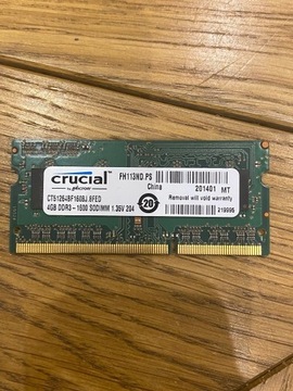 Pamięć do laptopa Crucial 4GB DDR3