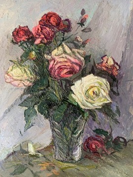 Malarstwo ukraińskie Grigorij Kudrik „Róże”