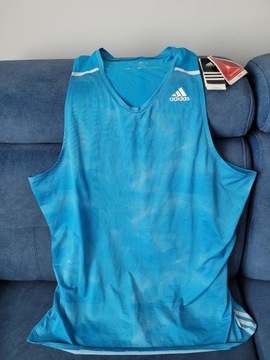 Bezrękawnik Adidas adizero XL turkusowy nowy