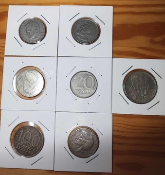 7 polskich monet (1973-1990)