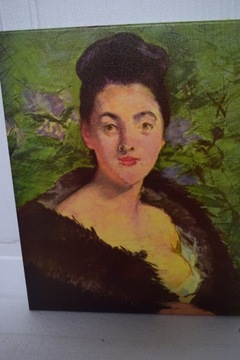 Edouard Manet – Dama w futrze 1879 ,reprodukcja.