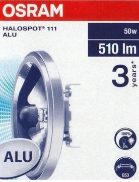 HALOSPOT111 OSRAM41835 50W,12V 24D-DO BIOPTRON11CM