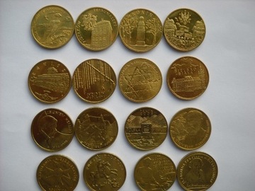 Monety 2 zł NG - rocznik 2008 komplet 16 szt.