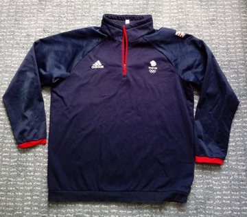 Adidas Team GB half-zip bluza sportowa olimpijska 