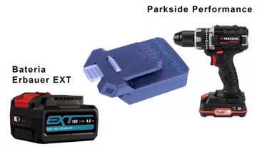 Adapter Parkside Performance na bat. Erbauer EXT