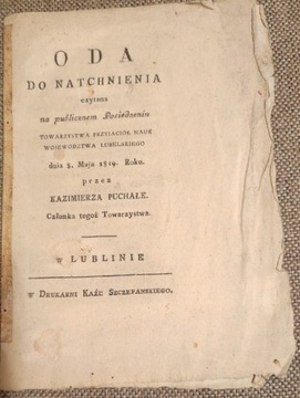 K. Puchała - Oda do Natchnienia. 1819