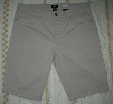 H&M spodenki męskie szorty Slim Fit r.34