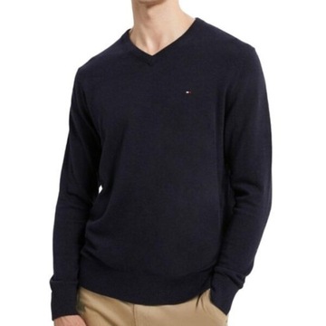 Sweter TOMMY HILFIGER Ctn Cashmer granatowy