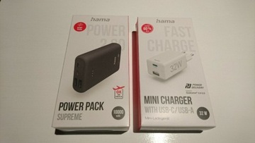 Zestaw Hama: Powerbank 10000mAh i ładowarka 32W