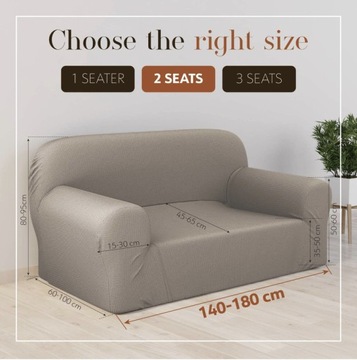 Dreamzie - Pokrowiec na sofę 2-osobową elastyczną
