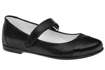Balerinki czarne buty KORNECKI 4679 Lakierki r.28
