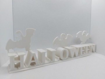 Napis Halloween z Duszkami, 3D, dekoracja stojąca