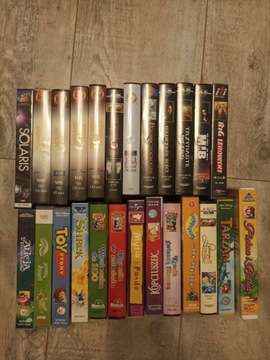 Filmy bajki kasety video VHS 25 sztuk 
