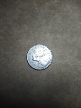 Srebro Kanada 25 centów 1968