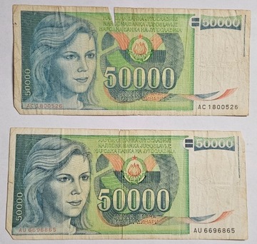 Jugosławia banknoty 1988