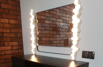 Lustro hollywood mirror czarna ramka