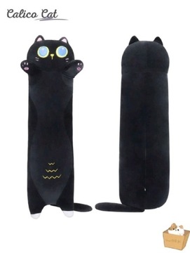 Uroczy Czarny Kot Pluszowa Poduszka
