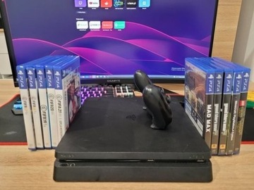 PS4 SLIM 500GB + 10 GIER