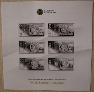 FOLDER NBP Polskie banknoty obiegowe 2022 FOLDER 