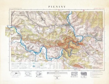 Pieniny, Tatry, Sudety  reprint XIX w. map