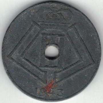 Belgia 10 centymów centimes 1943 Q-E 22 mm nr 3