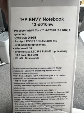 HP ENVY Notebook 13-d010nw