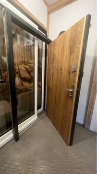 Drzwi zewnętrzne drewniano - Alu  CAL 1190x2120 