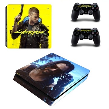 Naklejka PS4 SLIM Winylowa Skórka Cyberpunk 2077