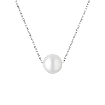 Łańcuszek/Naszyjnik z białą perłą
