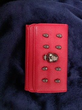 Czerwony portfel damski 