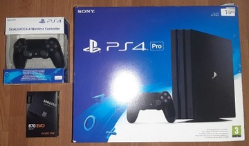 PLAYSTATION 4 PRO 500GB SSD + 1TB - CUH-7016B + 2 PADy + OKABLOWANIE