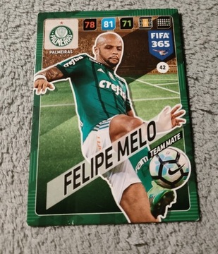 Felipe Melo Panini FIFA 365 Adrenalyn XL (nr 42)