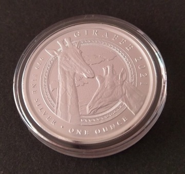 Giraffe 1oz silver prooflike