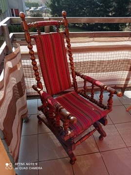 Stary fotel krzesło drewniane z XIX w