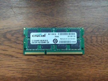 Crucial DDR3 8gb (1x8GB) 1600Mhz 1.35v SODIMM