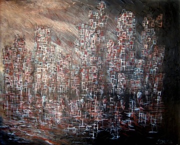 Filip Łoziński "Wspomnienie miasta", olej, 60x80