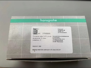 Hansgrohe FixFit E przyłącze węża chrom