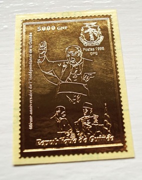GWINEA - 1998 - Jan Paweł II -złota folia