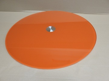 Blat szklany pomarańczowy okrągły śr.70cm x gr.1cm