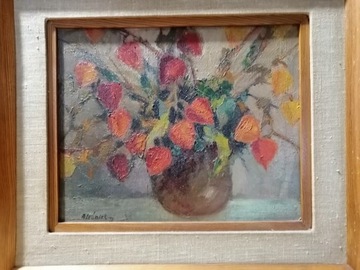 obraz kwiaty w wazonie