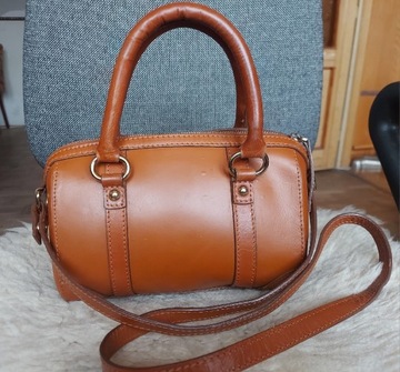 Zara Woman torebka brązowa crossbody skórzana