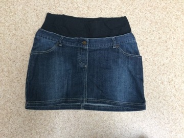 Krótka jeansowa spódnica ciążowa rozm. M/L