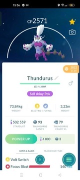 Sprzedam shiny Thundurs Pokemon Go