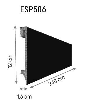 Listwa przypodłogowa Espumo 506  CZARNA 12 cm 