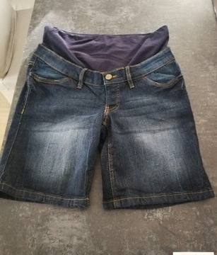 Spodenki ciążowe ciemne jeansy