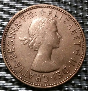 Anglia Elżbieta II Half Penny 1955 brąz