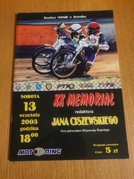 Program Memoriał Jana Ciszewskiego 2002/2003