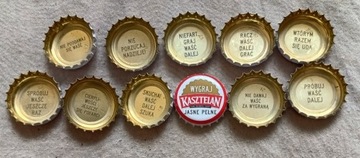 Sierpc - Komplet kapsli z piwa Kasztelan 10 sztuk