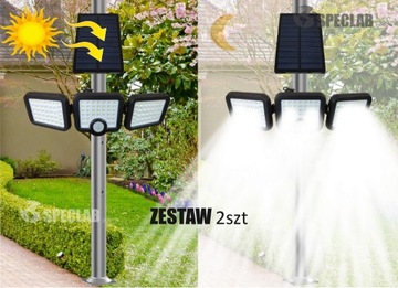 ZESTAW 2szt Halogen uliczny LED solarny