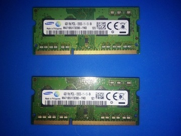 Pamięci RAM Samsung DDR3 do laptopa 2x4GB